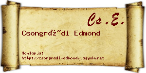 Csongrádi Edmond névjegykártya
